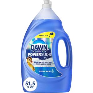 Dawn Platinum Plus PowerSuds Liquid Dish Soap, 51.5 oz. Refill