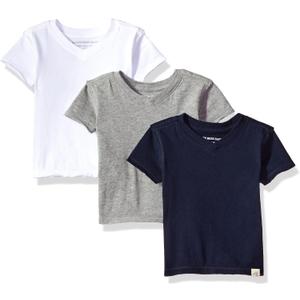 Burt's Bees Baby Boys Tees, Short Long Sleeve V-neck Crew Infant Top, 100% Cotton And Toddler T-Shirt Set, Multi 3-pack, 6 Years US