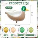 56 Pcs 28.3'' Mallard Duck Party Decorations Kit Green and Brown Foil Balloons for One Lucky Duck Hunting Birthday Party Decoration Supplies, 28.3 inches, 12 inches
