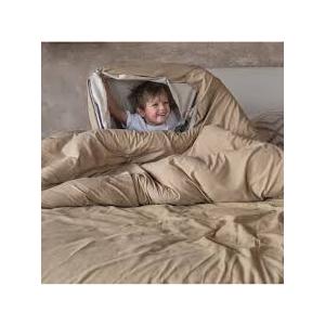 Blanket, two colors brown and beige, size 90×90 in