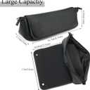 Hair Tools Travel Bag, Large Capacity Hair Tools Organizer with Dual Neoprene Layers, Extended Zipper, Magnetic Fastener, Interior Pockets, Portable Organizer with Heat-Resistant Mat for Flat Irons (Black)