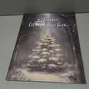 TLESKE Christian Christmas Tree Wall Art Decor 11x14, Vintage Winter Snowy Forest Xmas Tree Canvas Wall Art Print for Bedroom Living Room, Religious Oh Come Let Us Adore Him Wall Artwork Picture