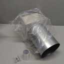 6 Inch Hooded Wall Vent with Screen and Damper,6 Inch Exhaust Vent Cover Cap for Outdoor Kitchen Range Hood Dryer Ventilation,Outside Wall Mount Extractor for House Air Exhaust,Galvanized Steel,White