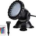 Pond Lights LED Underwater, Waterproof Fountain Lights LED Submersible Spotlight Color Changing Landscape Lights with Remote, 36 LED Bulbs Underwater Lights Adjustable