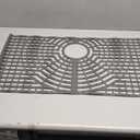 Silicone Sink Protector 26x14" Rear Drain Hole, Heat Resistant Non-slip Dishwasher Suitable, Large Sink Mat for Bottom of Farmhouse Kitchen Stainless Steel Sinks, (Grey)