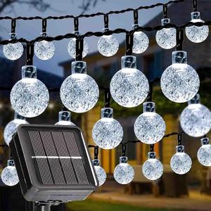 Solar String Lights Outdoor 60 Led 23  Feet 8 Lighting Modes Globe Waterproof Solar Powered Patio Lights for Garden Yard Porch Wedding Party Decor