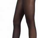 Sheer Tights for Women Shiny Pantyhose Oil Silk High Waist Tights Rip Resistant Tights Stockings (L)