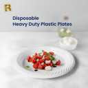 R-kay Plastic Plates Disposable - Heavy Duty White Disposable Plates - Microwavable Disposable Plastic Plates (6 Inch, 200, Count)