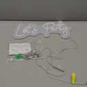 Let's Party Neon Signs for Backdrop, Neon Light Sign for Wall Decor, HDJSIGN LED Neon Sign for Birthday Bachelorettle Wedding Parties Bar, USB Powered Lets Party Neon Light