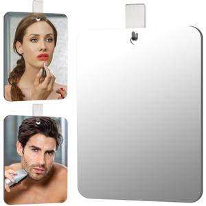 Shaving Mirror for Shower, Shower Mirror for Shaving Men(Lager 11 x 8 Inch x 1 Pc); Small Wall Mirrors for Showers, Shatterproof Plexiglass Makeup Mirrior, Travel Camping Showers Mirrors(No anti-fog)