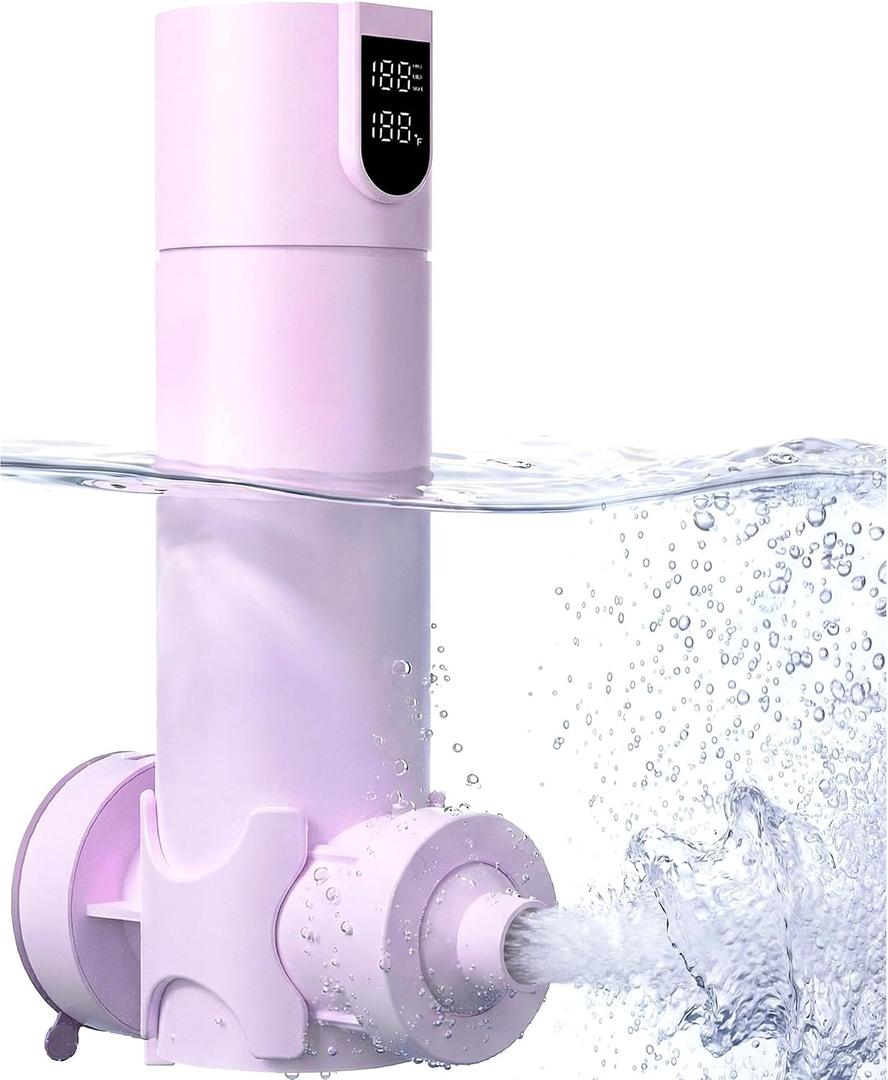 Bath Jets for Tub Portable Cordless Bath Jet Spa for Bathtub with Vacuum-Lock Suction, Dual Jet & Bubble Mode, 360 Adjustable Water Flow