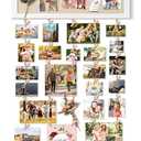 Bikoney Large Collage Picture Frame with Bulletin Board, Hanging Photo Display for Multiple Pictures, Wall Photo Organizer with 30 Clips & 6 Pushpins, Self Adhesive Hooks – No Drill Wood Photo Board for Room Decor