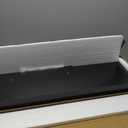 AMADA HOMEFURNISHING Floating Shelves Wall Mounted, 47 x 8 Inch Wall Shelves for Bathroom, Bedroom, Living Room, Black Shelves Set of 2