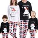 MyFav Matching Family Christmas Pajamas Set Soft Holiday Clothes Sleepwear (Medium, Polar Bear1)