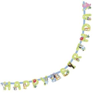 SET OF 2, Multicolor Paper Jointed Banner (Pack of 1) - 6 ft. - Adorable Bluey Design, Perfect Decoration For Birthday Parties, Themed Events, & Celebrations