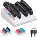 2 x Kinwin Charging Dock for Nintendo Switch 2/1/OLED for Joy-con, Magnetic Charger Station for Joycon 2, Stand Accessory for Switch 2/1/OLED