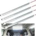 12V Interior LED Light Bar, DC 12V LED Light Strip w/Switch for Car, Trailer, Truck Bed, Van, RV, Cargo, Boat, Cabinet, Slim Enclosed Trailer Lights Fixture, 12 Volt Led Lighting (700LM 6000K)