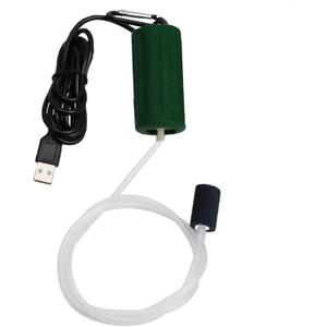 Aquarium Air Pump Mini USB Fish Tank Oxygen Air Pump Portable Ultra Silent Air Aerator Pump Energy Saving Oxygen Bubbler with Air Stone and Single Outlet Silicone Tube 1W