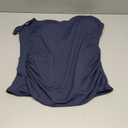 Eomenie Women's Swimsuit Tankini Tummy Control Bathing Suits Two Piece Full Coverage Slim Swim Suits with High Waisted Bottom, XL, Dark Blue-ribbed