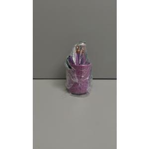 Sabary 8 Pcs Ballpoint Pens with Pen Holder for Desk Glitter Crystal Diamond Fancy Pencil Holder Bling Desk Organizer Cute Office Supplies for Women Girls Valentines Birthday Gifts(Purple)
