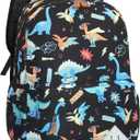 Kids Backpack for Girls Boys - 15 Inch Dinosaur Childrens Backpack Cute School Bag Kindergarten Backpack for Ages 3-8, Black