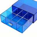 Acrylic Tea Bag Organizer and Storage Box Stackable Tea Bag Holder with Drawer for Countertop, Neon Pink