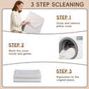 TBXONMOW Wedge Pillow for Sleep Apnea Bed Wedge Pillow Headboard Set for After Surgery,Sleeping,Gerd Acid Reflux Relief,Back Pain Relief Triangle Pillow for Adult,Neck Pain,Anti Snoring,Back Support (24*24*8IN, Whtie/Grey)