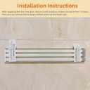 Foldable Towel Rack,Space Saving Wall Mounted Swivel Towel Rack, Stainless Steel Swing 3-Arm Towel Bar for Bathroom or Kitchen Storage(White)