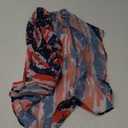 Women's Floral Kimono Puff Sleeve Cardigans Chiffon Casual Loose Open Front Cover Ups Tops, L 
