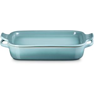 Le Creuset Stoneware Rectangular Dish with Platter Lid, 3 qt., Sea Salt