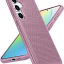 FNTCASE for Samsung Galaxy S24 Case: Dual Layer Heavy Duty Cell Phone Protective Cover Shockproof Rugged with Non-Slip Textured - Military Drop Protection Bumper Tough - 2024, 6.2inch Pink