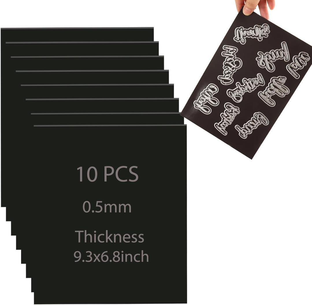 BAOFALI 10 PCS 9.3X6.8inch Rubber Soft Magnet Sheet for Metal Cutting Dies Storage Orangize Crafts Tool Scrapbooking Arts and Crafts Flexible Placement Mats 0.5mm Thickness