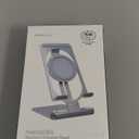 Nillkin Fast Wireless Charger - Metal Foldable and Adjustable Wireless Charging Stand for iPhone 16 15 14 13 12, Samsung Galaxy S25 S24 S23 S22 S21 Ultra/Plus and Android Phones, Mystic Silver