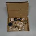 Christmas Mantle Stocking Holders Set of 6 - Upgrade Non-Slip Fireplace Hangers, Lightweight Metal Hooks for Christmas Party Decoration (Gold)