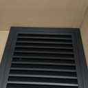 PATIKIL 16" x 16" Return Air Vent Cover, Aluminum Alloy Return Air Grille Linear Bar Removable Grille with Mesh Filter for Sidewall Wall Ceiling Floor HVAC System, Black