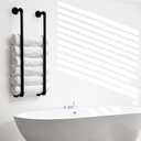 Towel Racks for Bathroom Wall Mounted 36 Inch,Industrial Pipe Storage Organizer Towel Holder(Black)