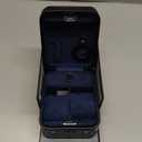 KAMIER Watch Travel Case with Combination Lock  2 Watch Storage and Jewelry Organizer  Watch Case for Ring and Watch Storage, PU Leather Travel Watch Case, Ideal for Gift (With Gift Box) (Black)