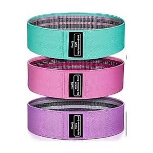 Resistance Bands for Working Out, Fabric Exercise Bands for Legs and Butt, Workout Bands for Women and Men, Booty Band for Yoga Starter Set, Pilates, Rehab, Fitness and Home Workout