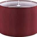 GOSO Large Burgundy Lamp Shade Set 1, 16"x10" Spider Fitter,Replacement Lampshade for Floor Lamps,Victoria Natural Shade for Side Table Lamps Bedroom-Simple Assembly (Harp and Finials Not Included)