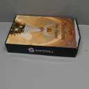 SINTENILL 12.5" Angel Christmas Tree Topper with Lights, Lighted Angel Tree Topper with White Feather Wings and Star Light, Remote Control, Timer & USB Powered for Indoor Holiday Tree Decoration