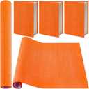 CRASPIRE Book Cloth 51 x 11.8in Novel Binding Faux Suede Surface Paper Back Orange Bookcover Wrap for Notebook Album Scrapbooking Archival DIY Cover Gifts Craft Protector Bookcloth Bookbinding Supply