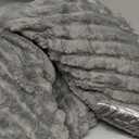 Heated Blanket Electric Blanket 50"x60", Soft Flannel Sherpa Electric Throw with 5 Heating Level & 12 Times Setting, Heated Throw with Overheating Protection, Machine Washable(Light Grey)