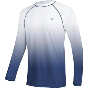 Men's Long Sleeve Swim Shirts Rashguard UPF 50+ UV Sun Protection Shirt Athletic Workout Running Hiking T-Shirt Swimwear (4X-Large)
