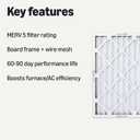 Amazon Basics MERV 5 AC Furnace Air Filter, 14x20x1 inches, 6-Pack (Actual size: 13.75" x 19.75" x 0.75")