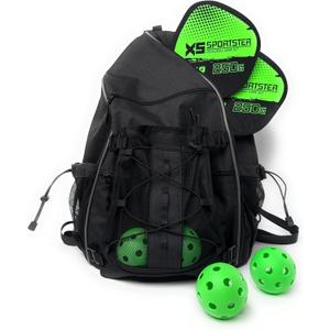 Good E's Pickleball Bag for Women and Men, Compact Sports Backpack, Durable Pickleball Carry Bag with Multiple Pockets, Adjustable Straps and Hook