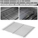 Genesis II E-310 Grates Replacement for Weber Genesis II E310 E-315 E-335 Grill Grates Genesis 2 GS4 S-310 S-315 S-335 Grill Parts Replacement Grates Genesis II LX E-340 S-340 66095 66802 Cooking Grid