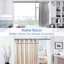 Shower Curtain Rod 45-77 Inch Black Shower Tension Rod Adjustable Curtain Rod No Drilling Tension Curtain Shower Rods for Bathroom Windows