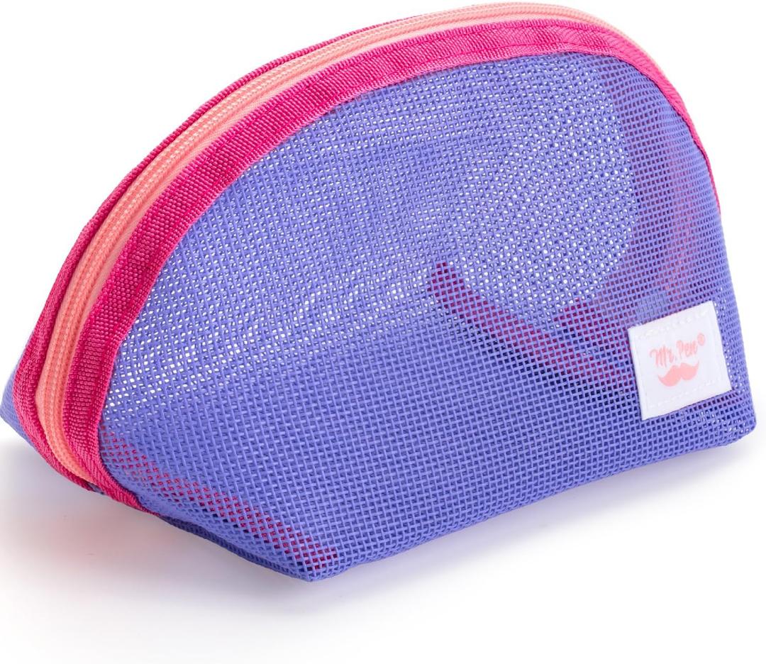 Mr. Pen- Purple Mesh Zipper Pouch Bags for Organization - Cute Makeup Bag with Zipper Pouches