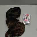 Highlight Brown Mix Black Wig Layered with Curtain Bangs and Realistic Scalp, Long Blonde Layered Synthetic Wavy Middle Part Butterfly Natural Wigs for Black and White Women Daily Party 24Inch