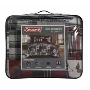 Coleman Lodge Patchwork Animal Plaid Comforter Set - Red, Full/Queen